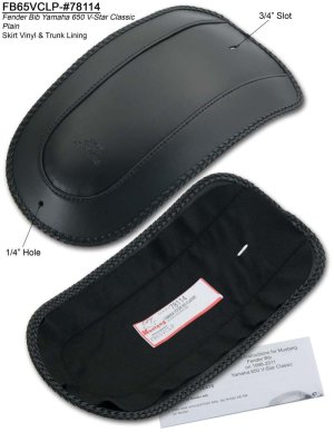 Yamaha V-Star Classic Fender Bib - Mustang Motorcycle - Plain - Black - `98-`11